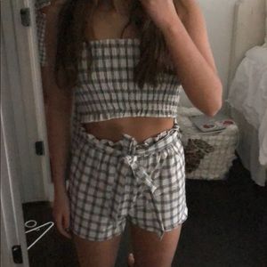 Plaid Two Piece Set